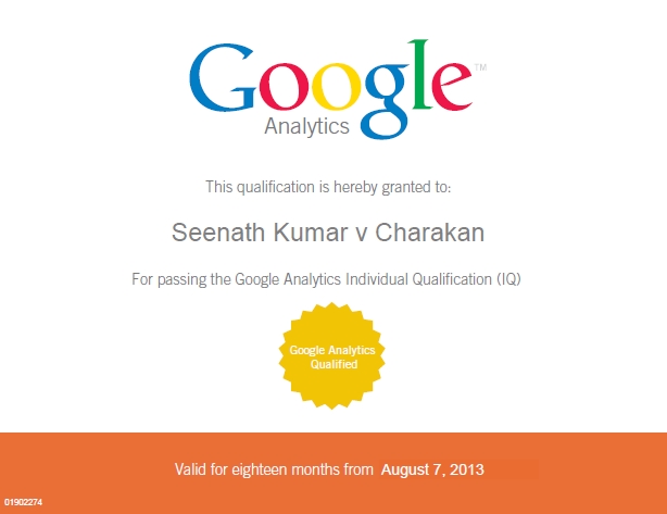 Google Analytic Certificate