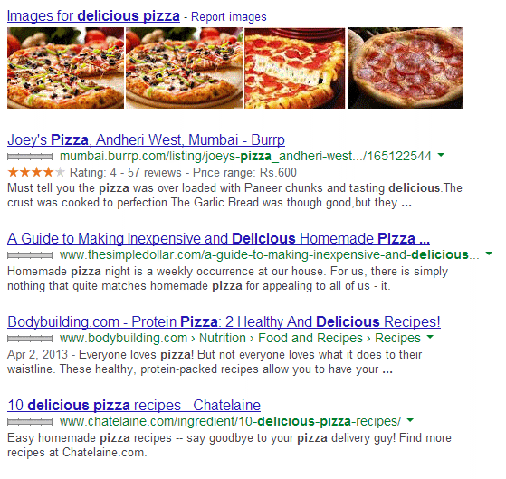 Hummingbird Algorithm Example of  delicious pizza