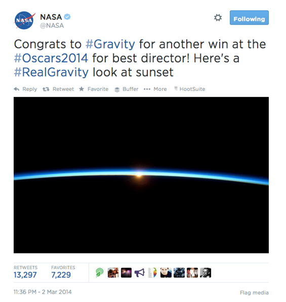 Real time marketing-NASA