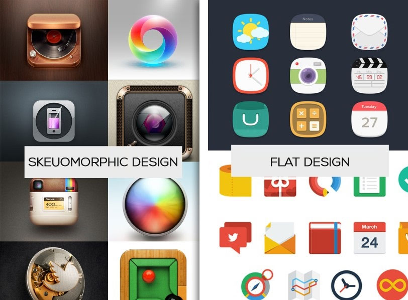 Skeuomorphic vs Flat Design